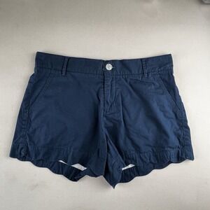 Lauren James Size 0 Women's Shorts Dark Denim W/ Pockets Cotton Lined